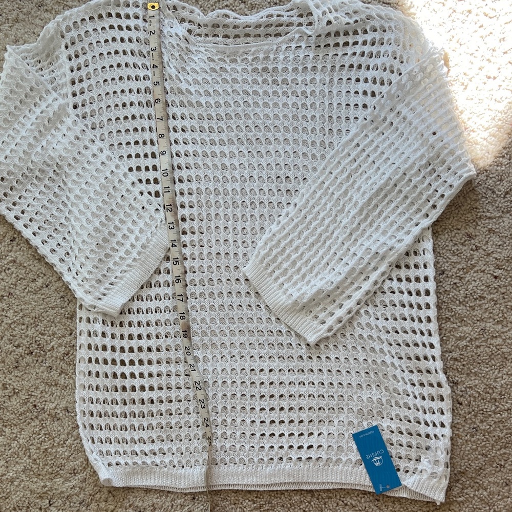 Cupshe coverup Women's White Knit